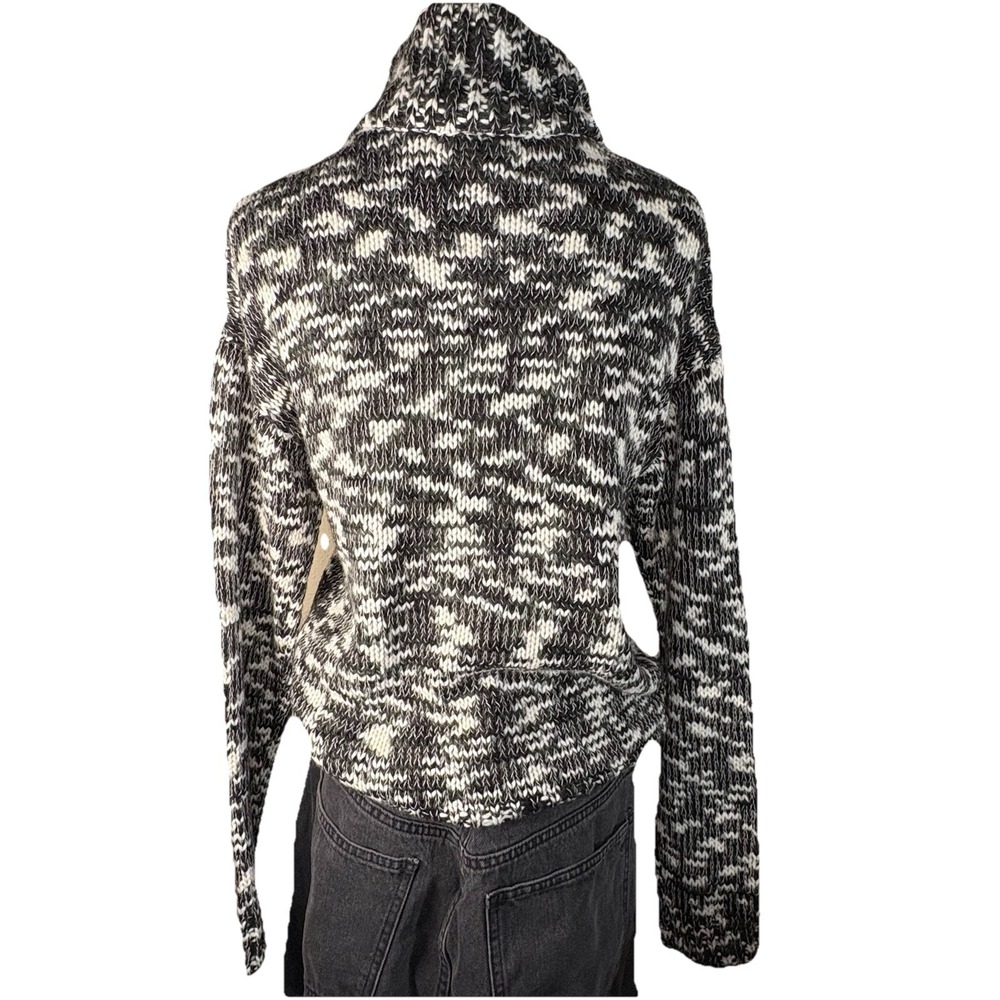 NWT Kut From The Kloth Women's Full Zip Cardigan Sweater XS Black/White LS - Picture 5 of 7
